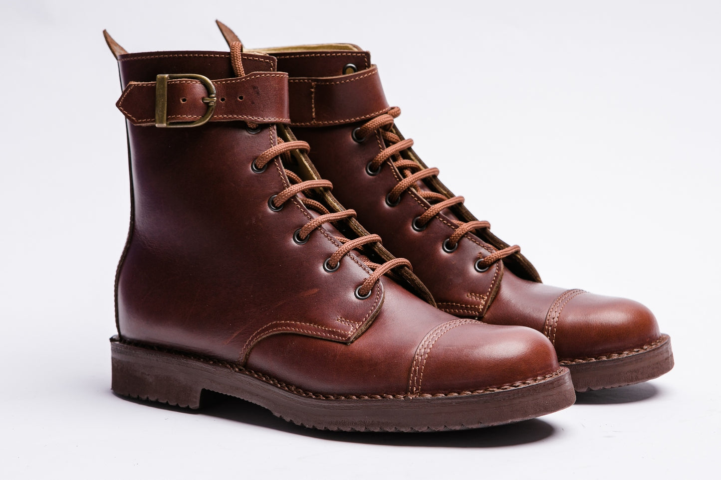 Scarponcino Artigianale Cuoio con Fibbia - Calzature Alverso