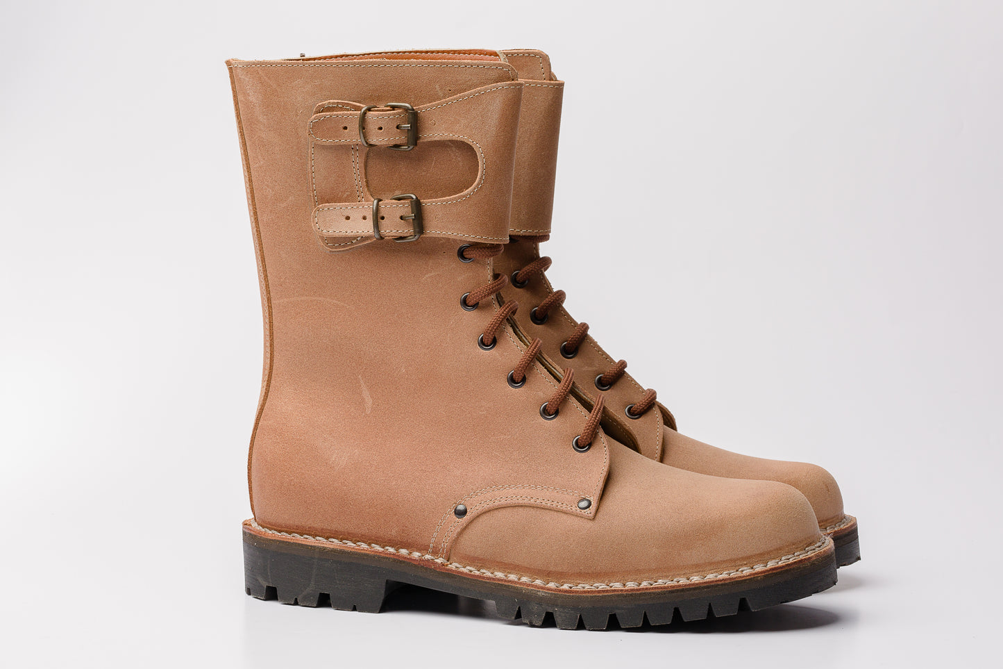 Scarpone in vacchetta con ghette - Calzature Alverso