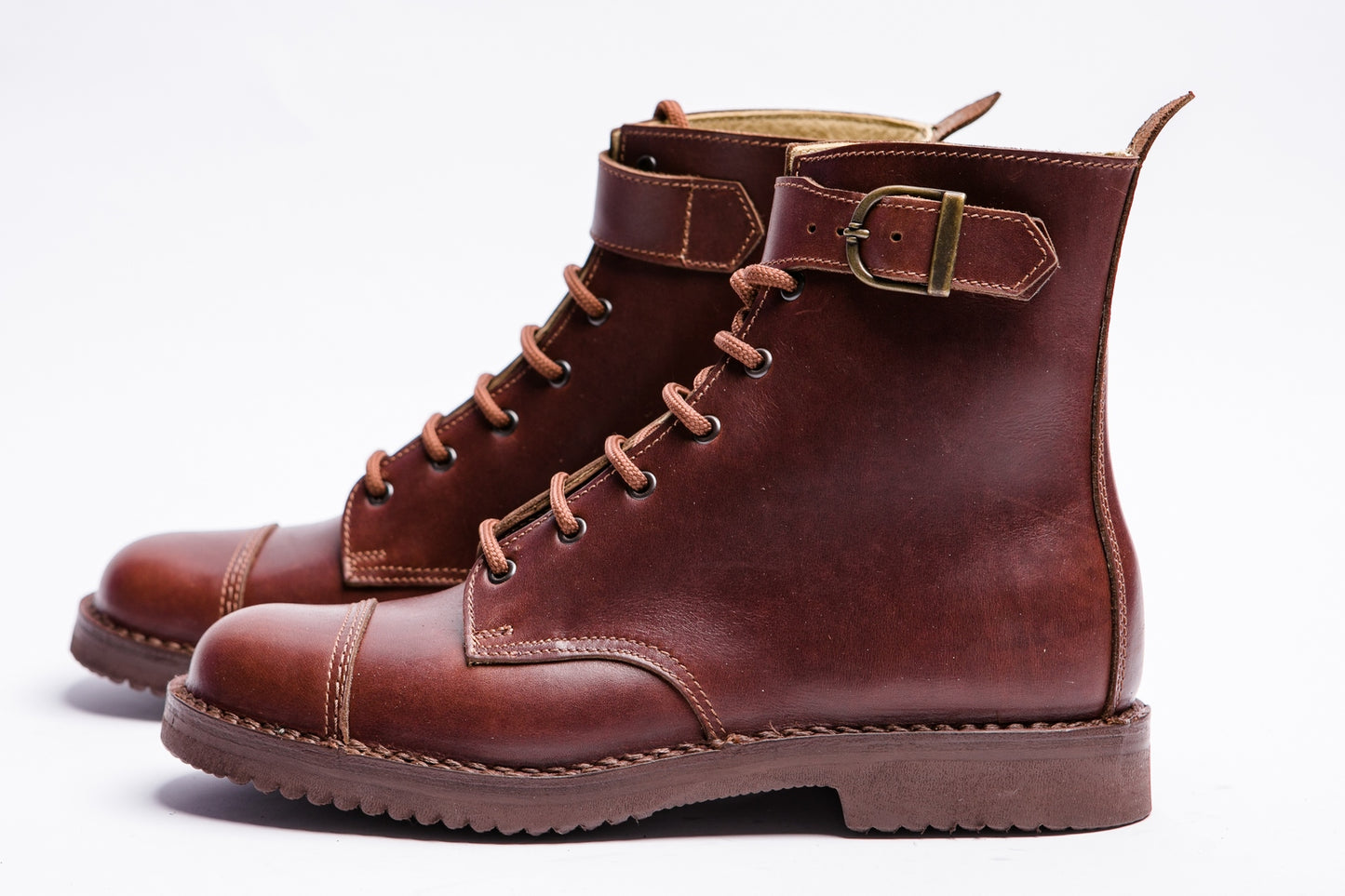 Scarponcino Artigianale Cuoio con Fibbia - Calzature Alverso