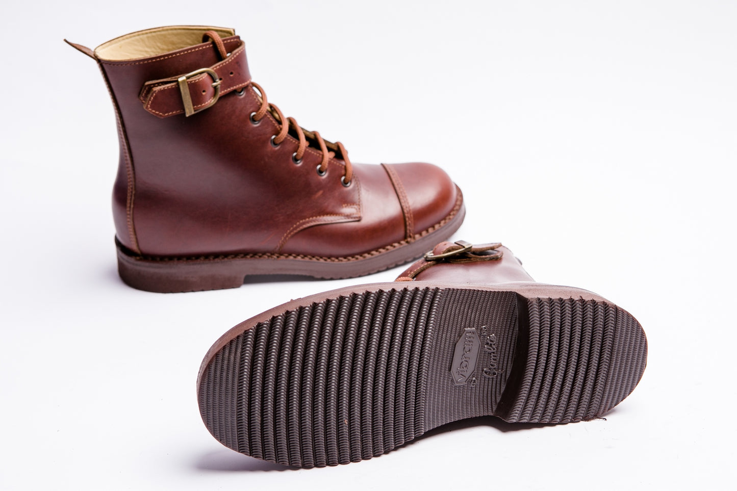 Scarponcino Artigianale Cuoio con Fibbia - Calzature Alverso